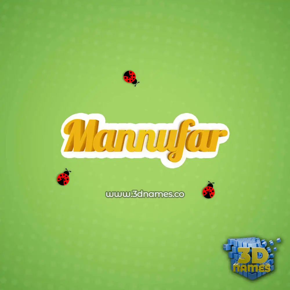 mannufar in Ladybugs style - 3D name wallpaper