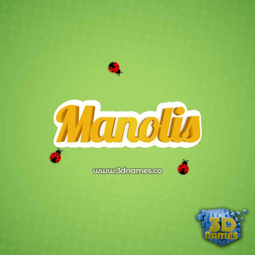 manolis in Ladybugs style - 3D name wallpaper
