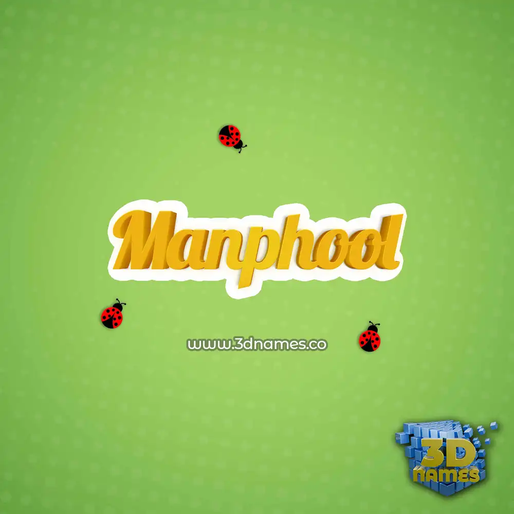 manphool in Ladybugs style - 3D name wallpaper