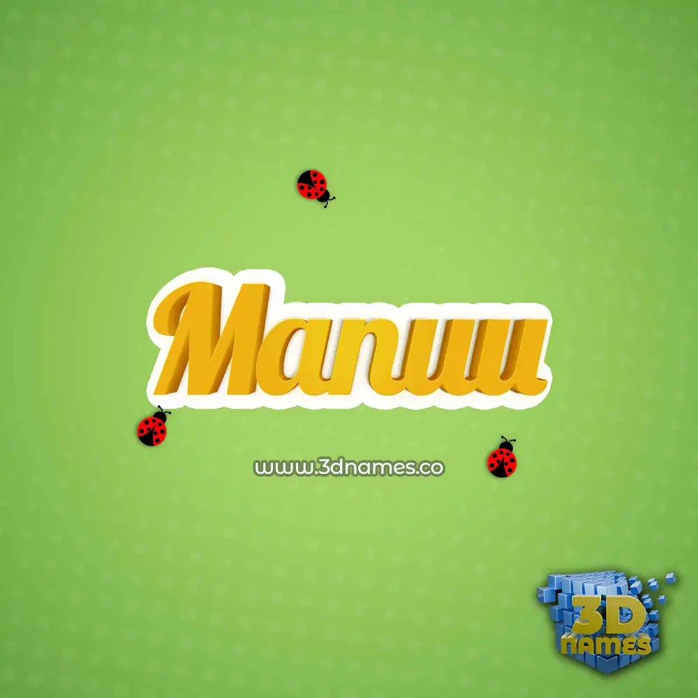 manuu in Ladybugs style - 3D name wallpaper
