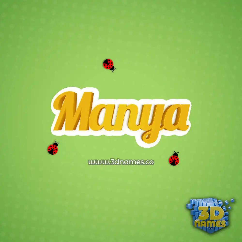 manya in Ladybugs style - 3D name wallpaper