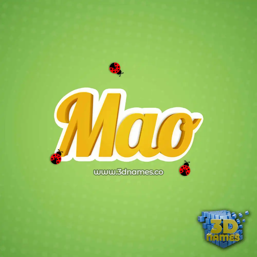 mao in Ladybugs style - 3D name wallpaper
