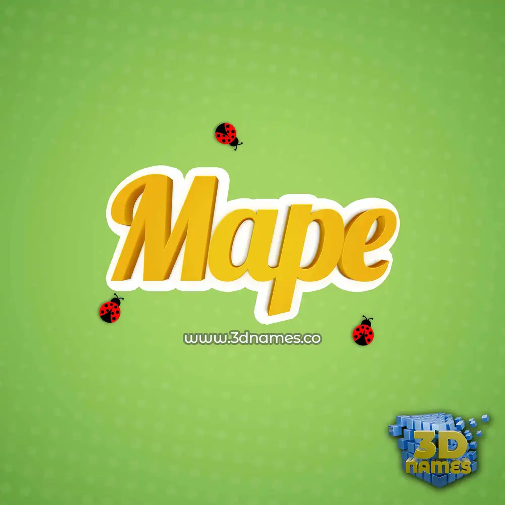 mape in Ladybugs style - 3D name wallpaper