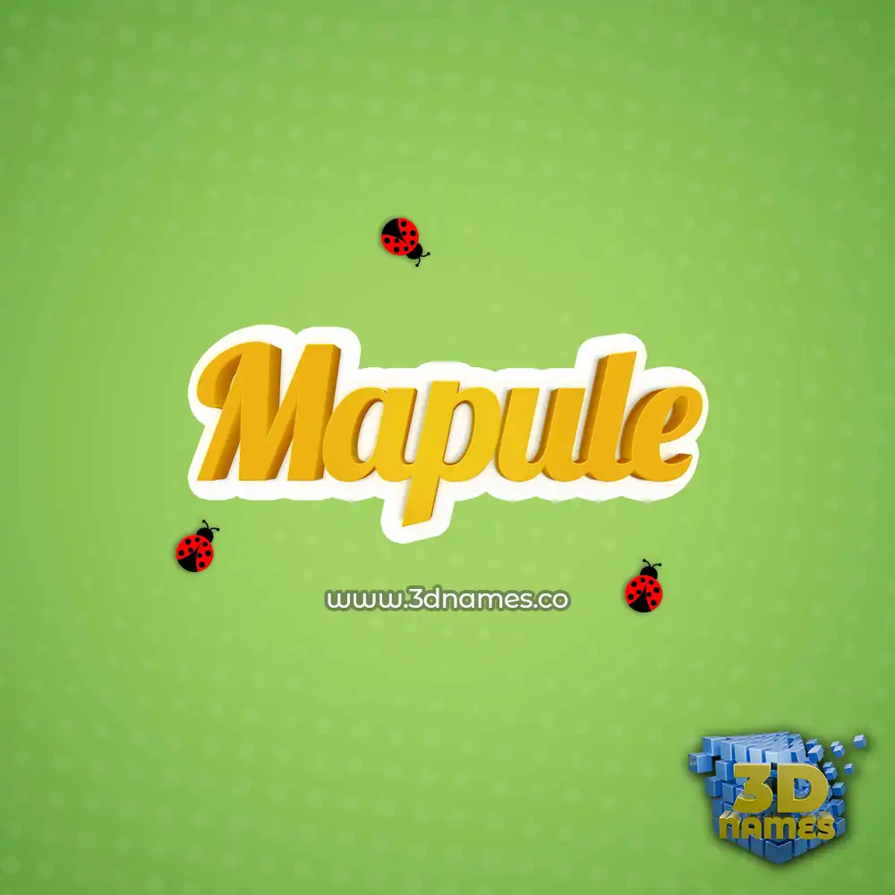 mapule in Ladybugs style - 3D name wallpaper