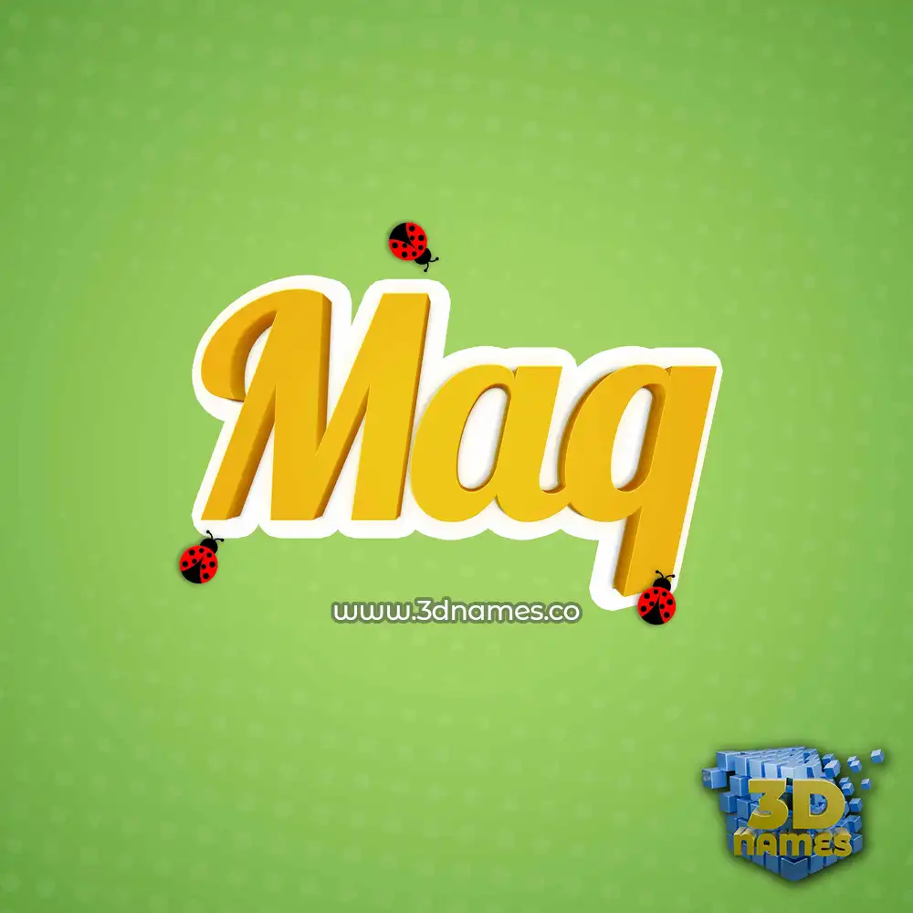 maq in Ladybugs style - 3D name wallpaper