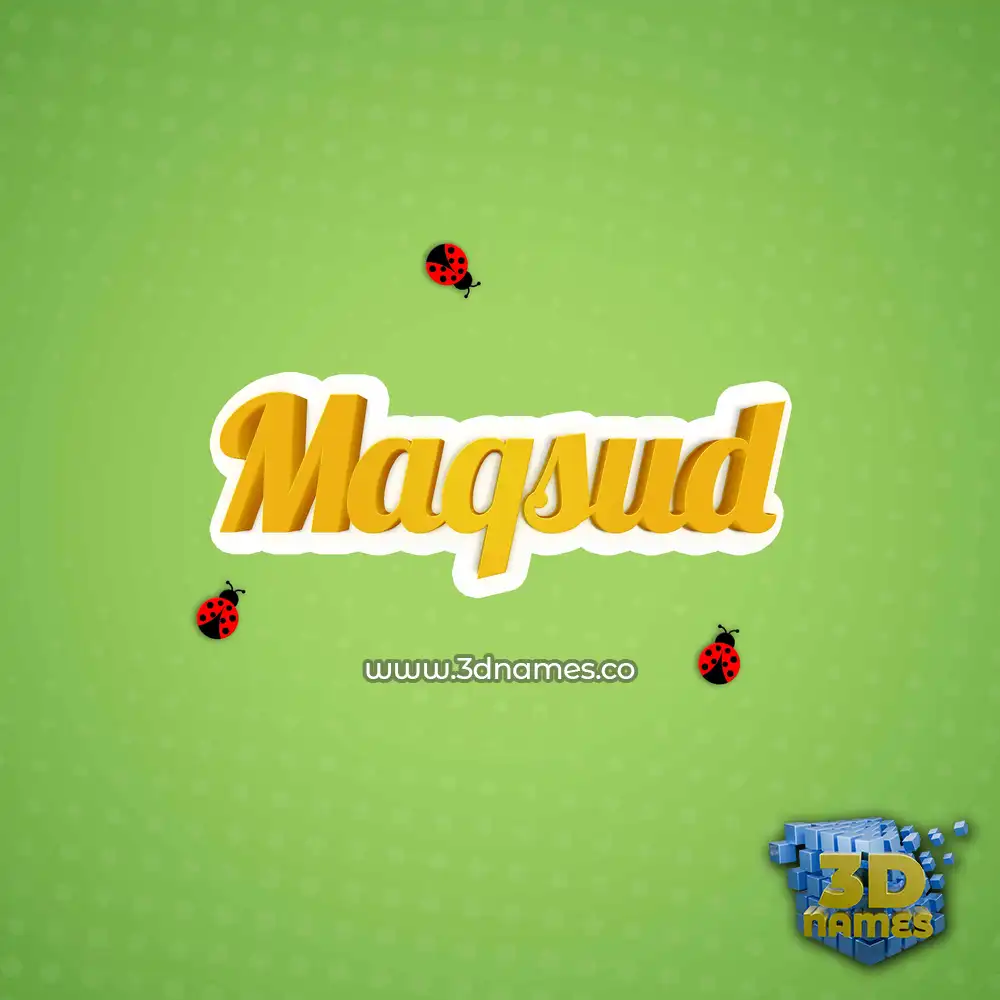 maqsud in Ladybugs style - 3D name wallpaper