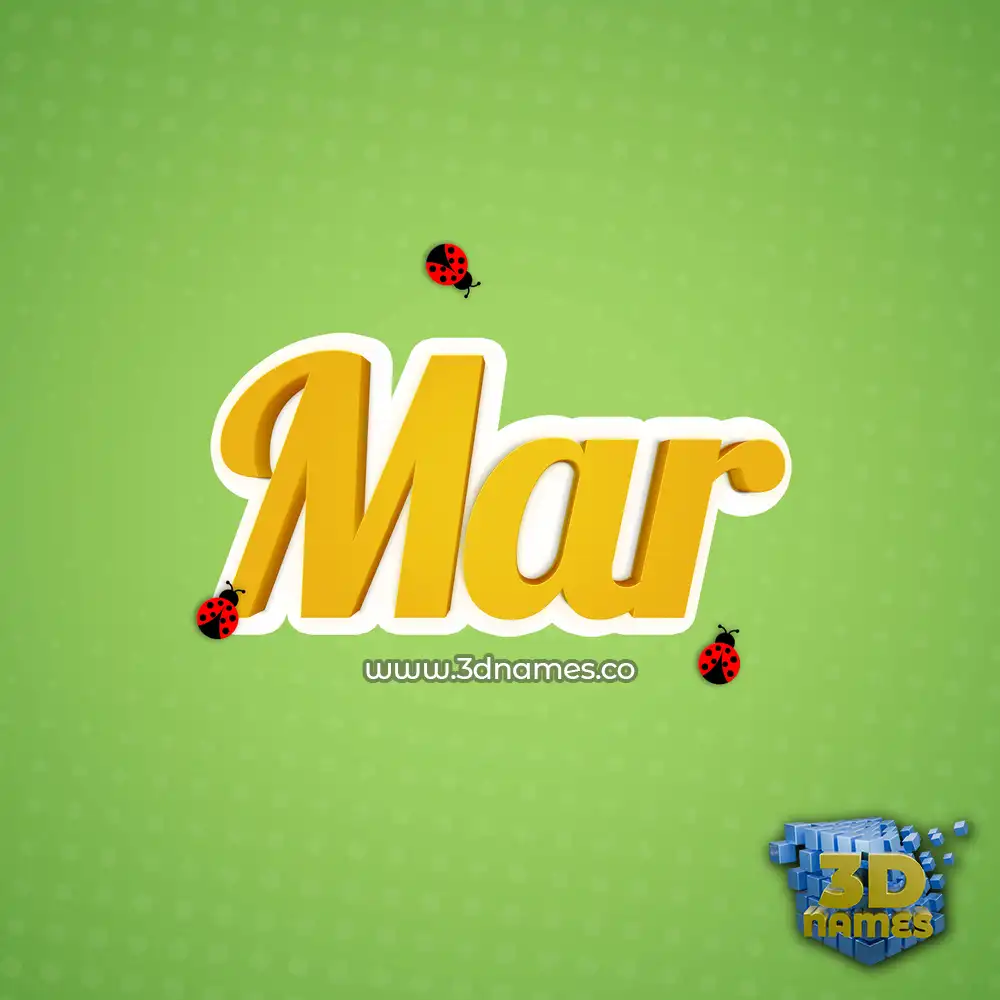 mar in Ladybugs style - 3D name wallpaper