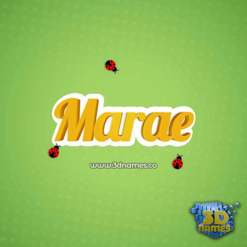 marae in Ladybugs style - 3D name wallpaper