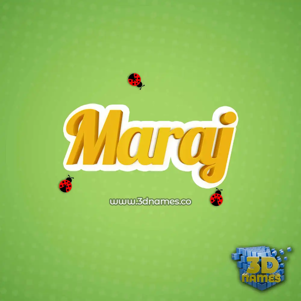 maraj in Ladybugs style - 3D name wallpaper