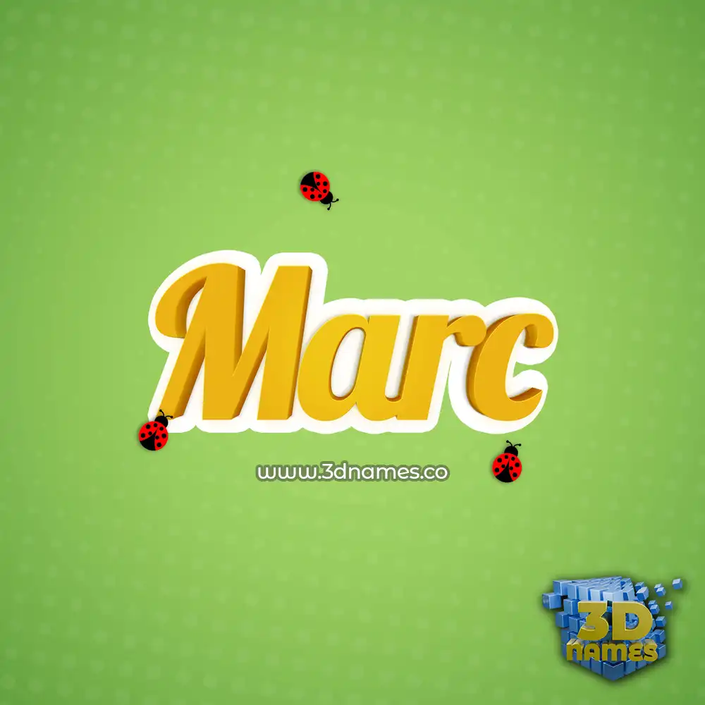 marc in Ladybugs style - 3D name wallpaper