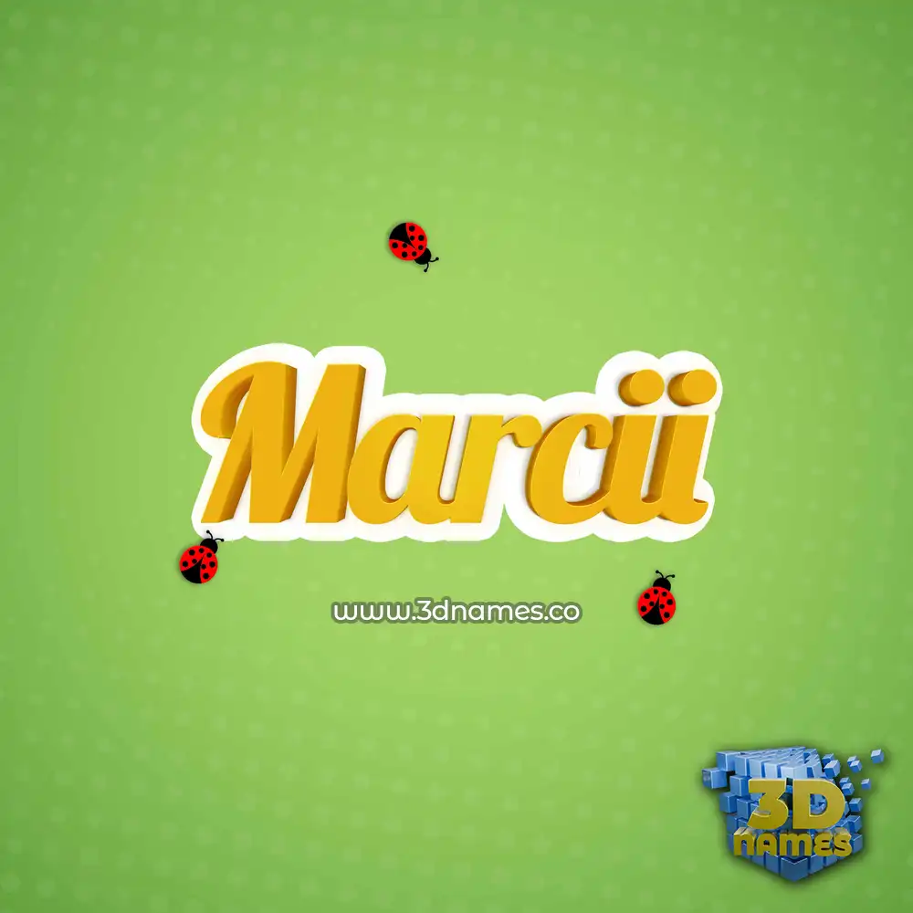 marcii in Ladybugs style - 3D name wallpaper