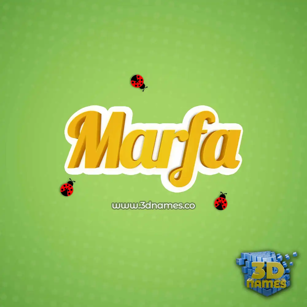 marfa in Ladybugs style - 3D name wallpaper