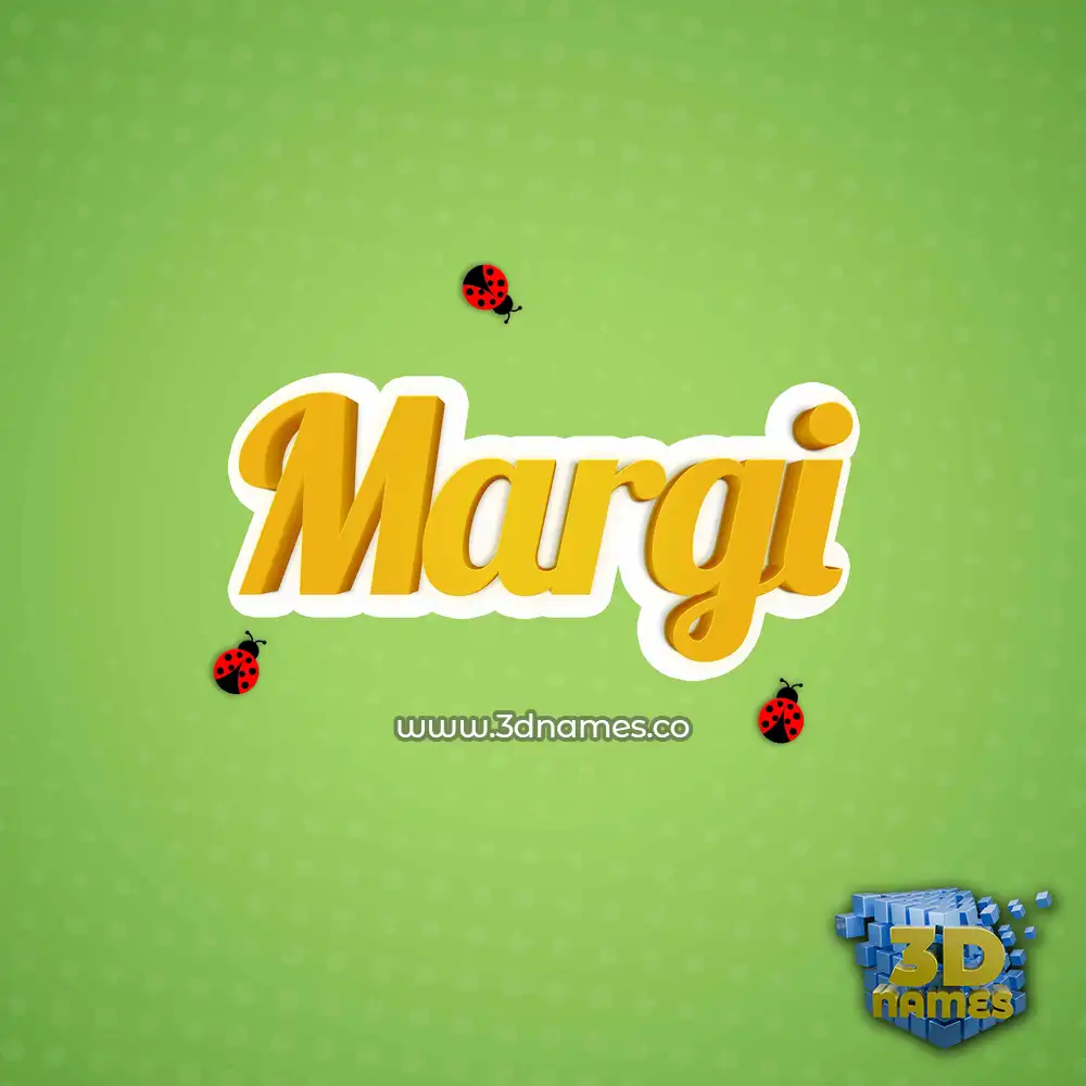 margi in Ladybugs style - 3D name wallpaper