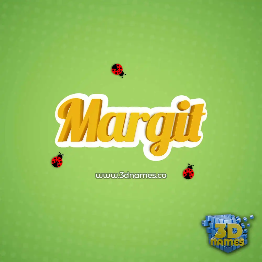 margit in Ladybugs style - 3D name wallpaper