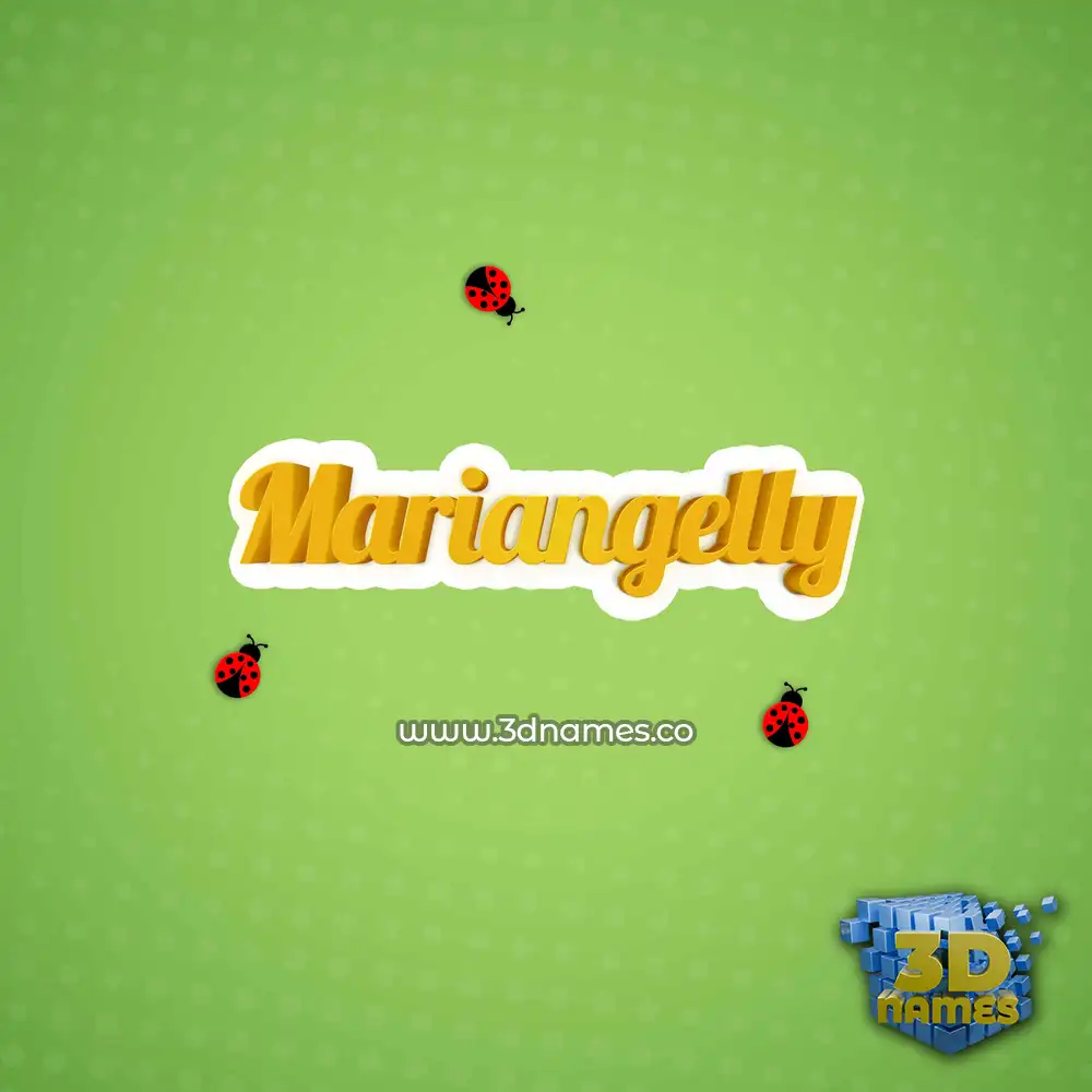 mariangelly in Ladybugs style - 3D name wallpaper