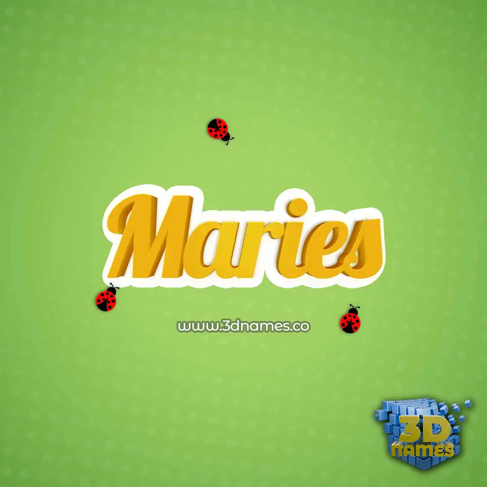 maries in Ladybugs style - 3D name wallpaper