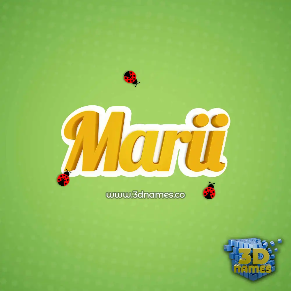 marii in Ladybugs style - 3D name wallpaper