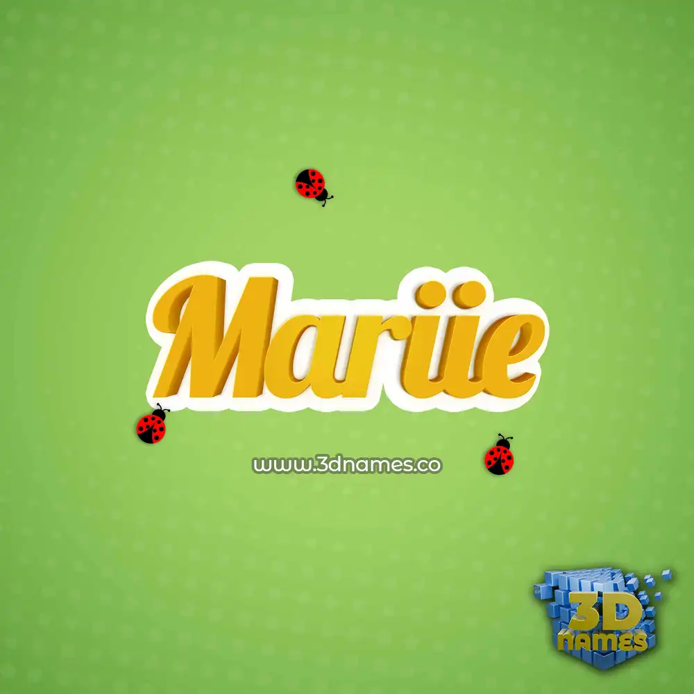 mariie in Ladybugs style - 3D name wallpaper
