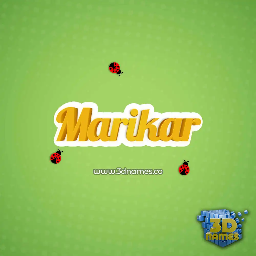 marikar in Ladybugs style - 3D name wallpaper