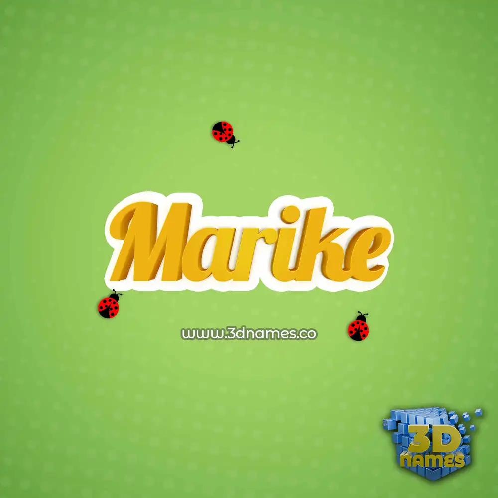 marike in Ladybugs style - 3D name wallpaper