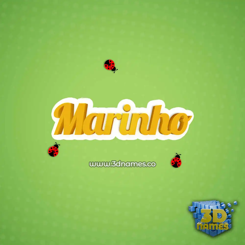 marinho in Ladybugs style - 3D name wallpaper