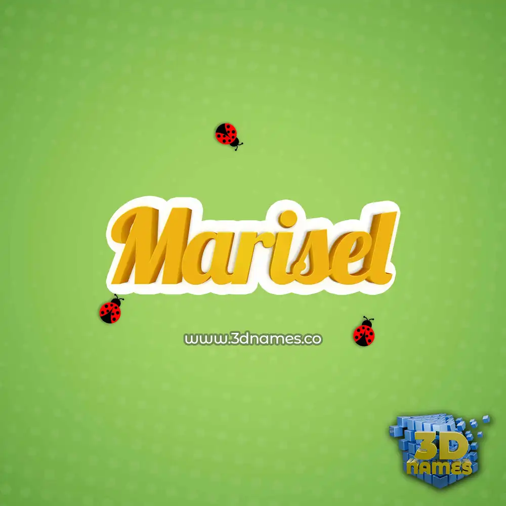 marisel in Ladybugs style - 3D name wallpaper