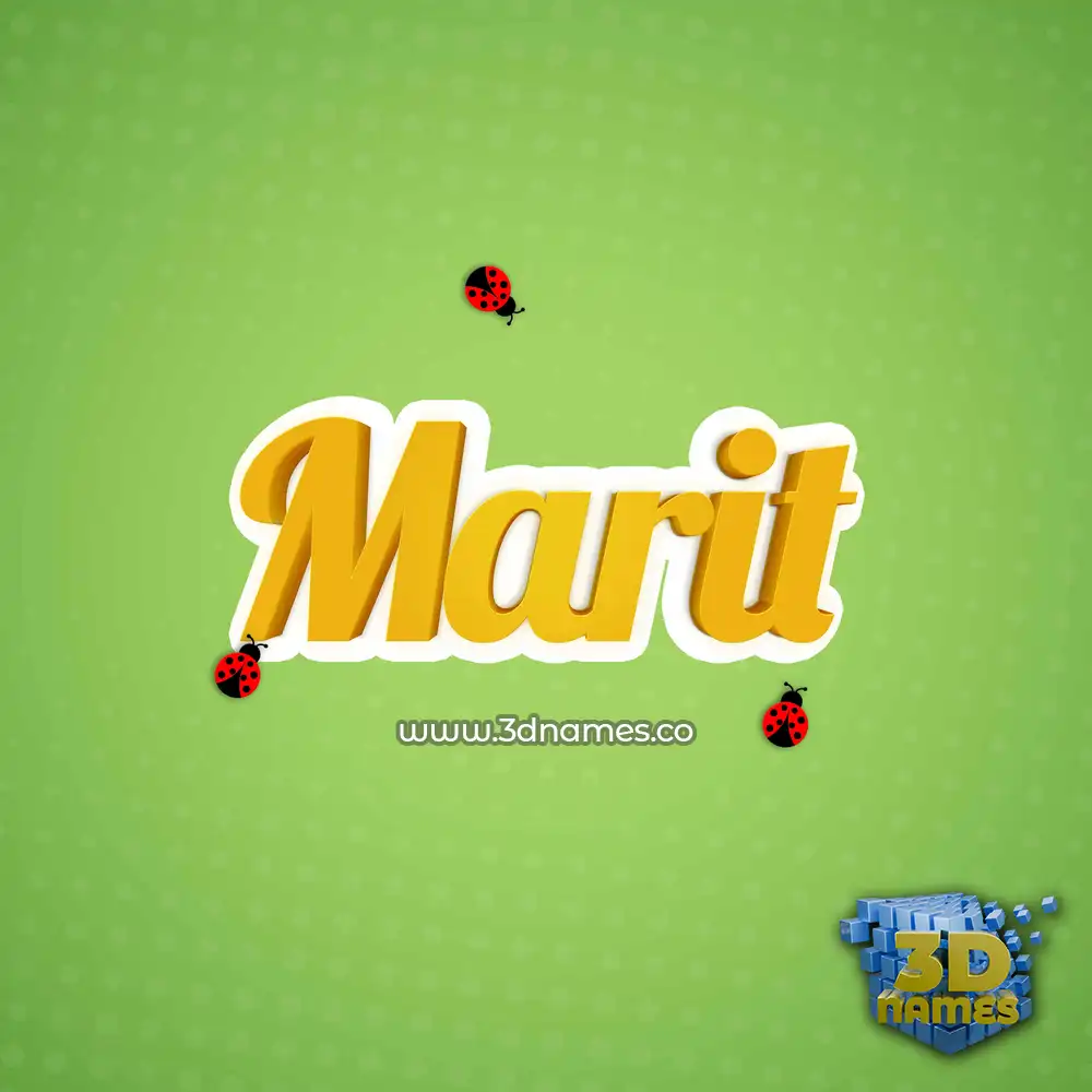 marit in Ladybugs style - 3D name wallpaper