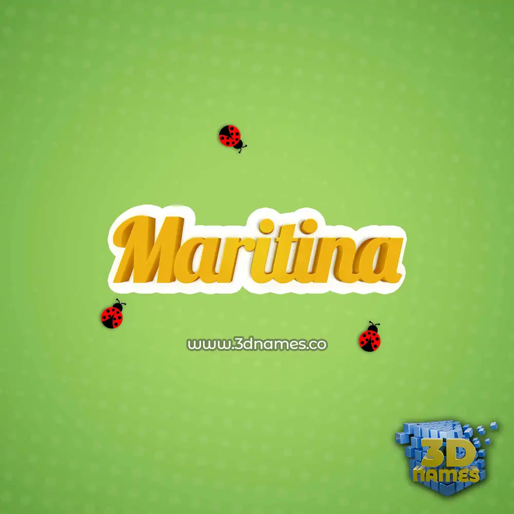 maritina in Ladybugs style - 3D name wallpaper