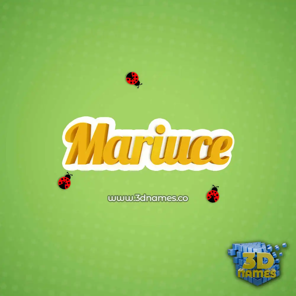 mariuce in Ladybugs style - 3D name wallpaper