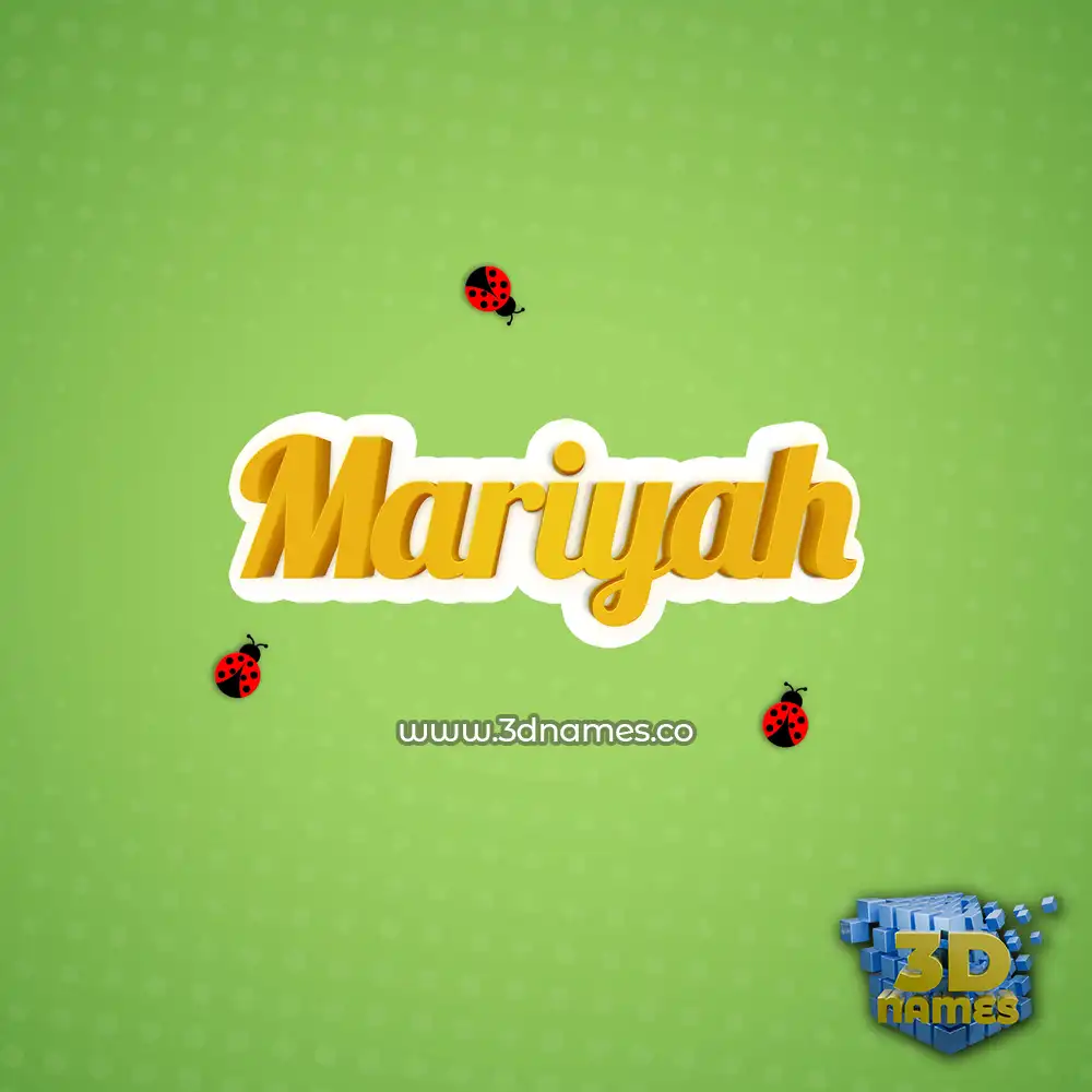 mariyah in Ladybugs style - 3D name wallpaper