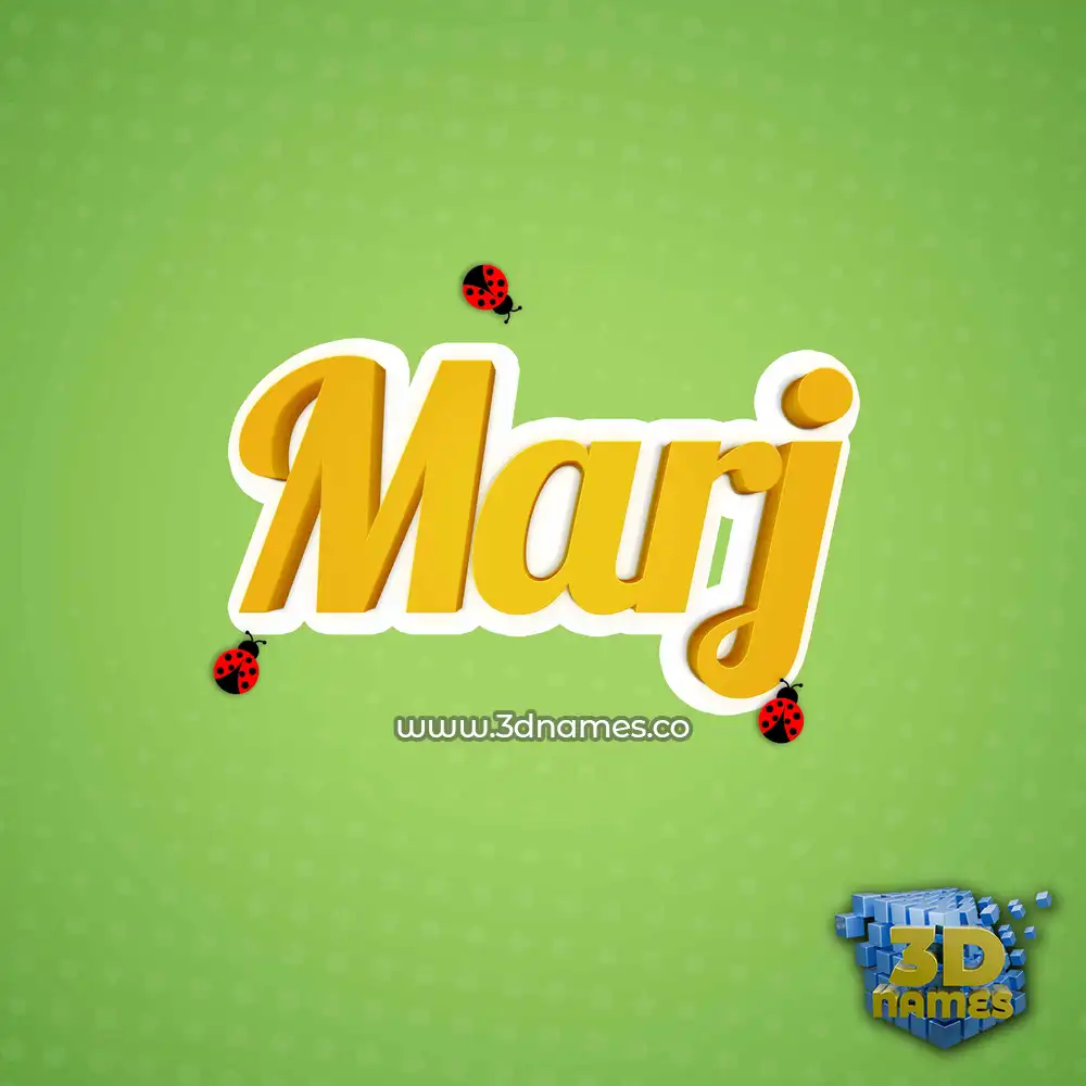 marj in Ladybugs style - 3D name wallpaper