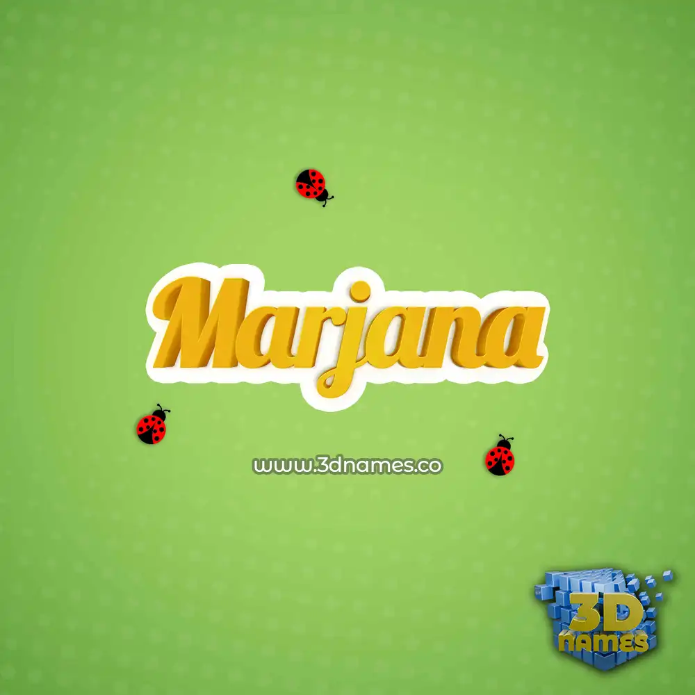 marjana in Ladybugs style - 3D name wallpaper