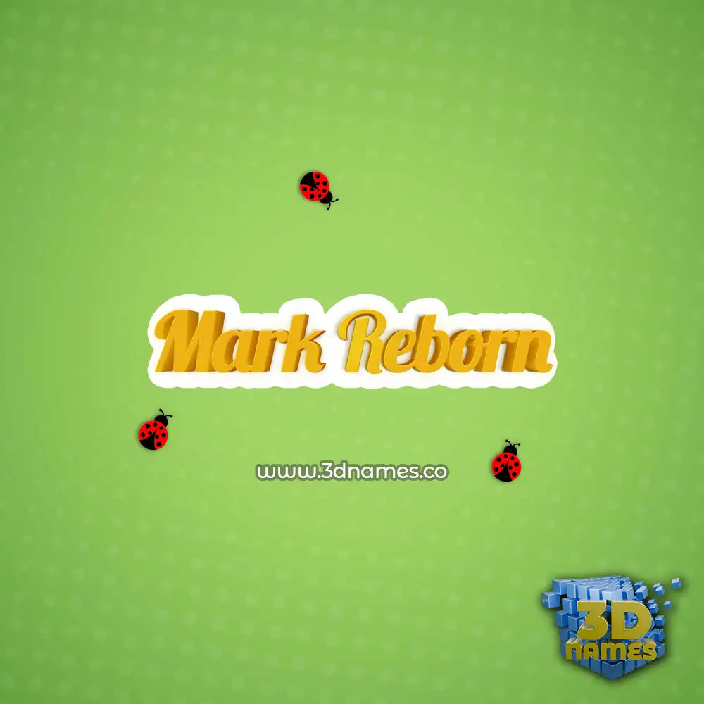 mark reborn in Ladybugs style - 3D name wallpaper