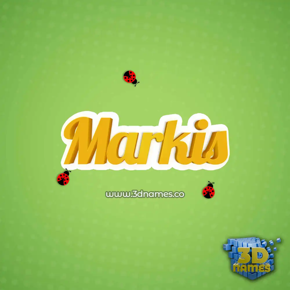 markis in Ladybugs style - 3D name wallpaper