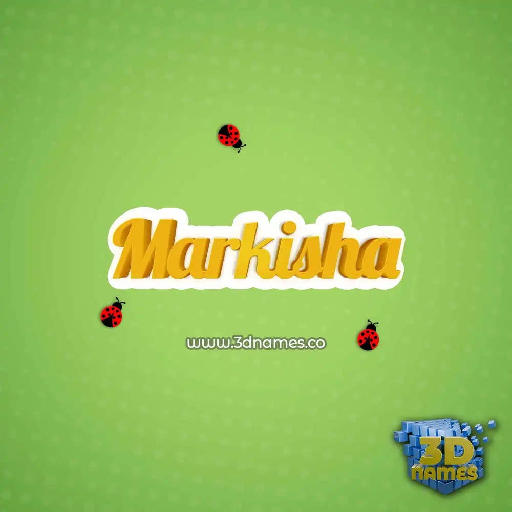 markisha in Ladybugs style - 3D name wallpaper