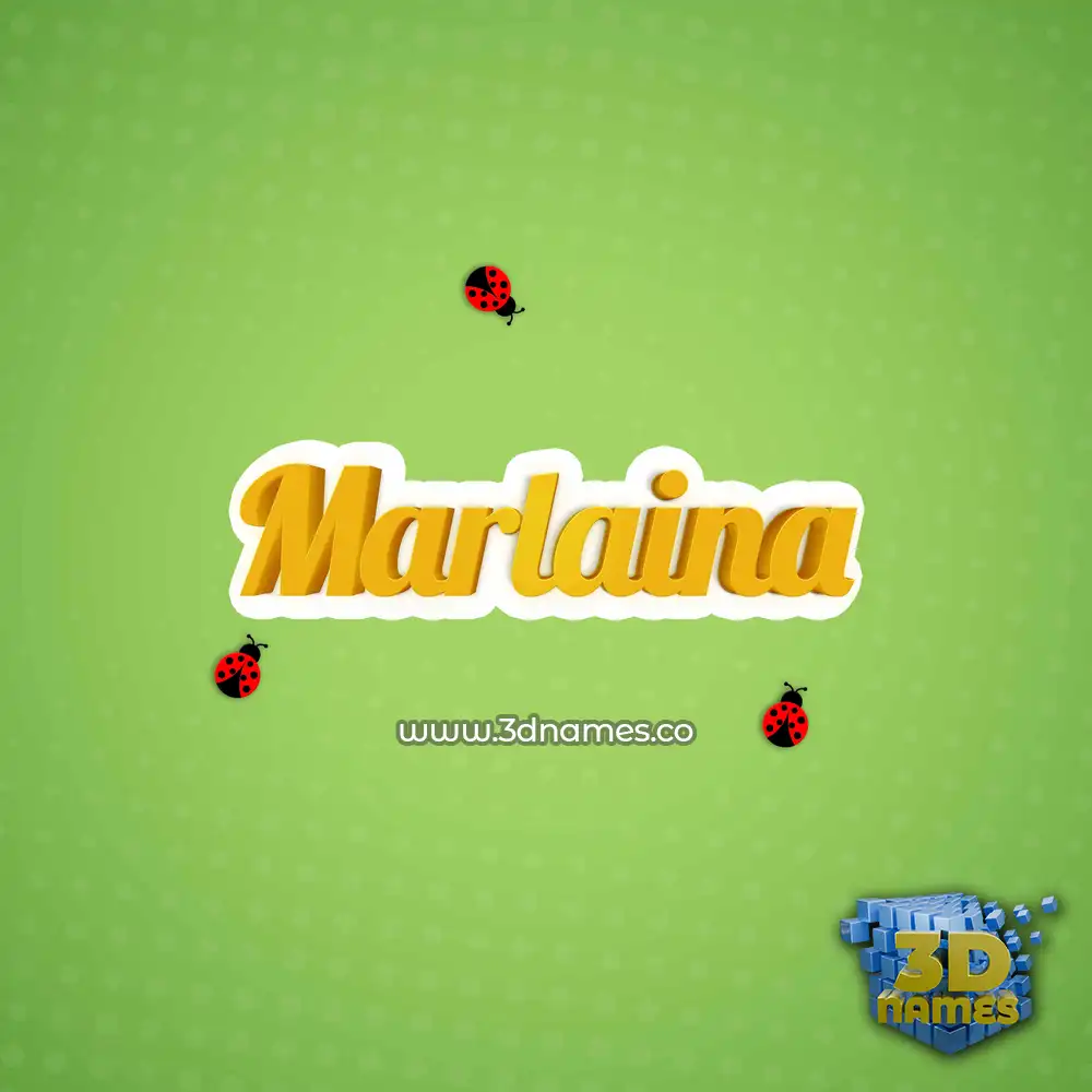 marlaina in Ladybugs style - 3D name wallpaper