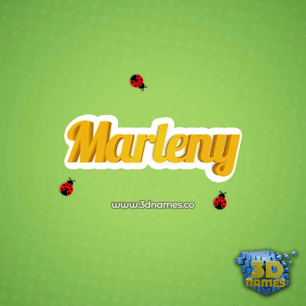 marleny in Ladybugs style - 3D name wallpaper