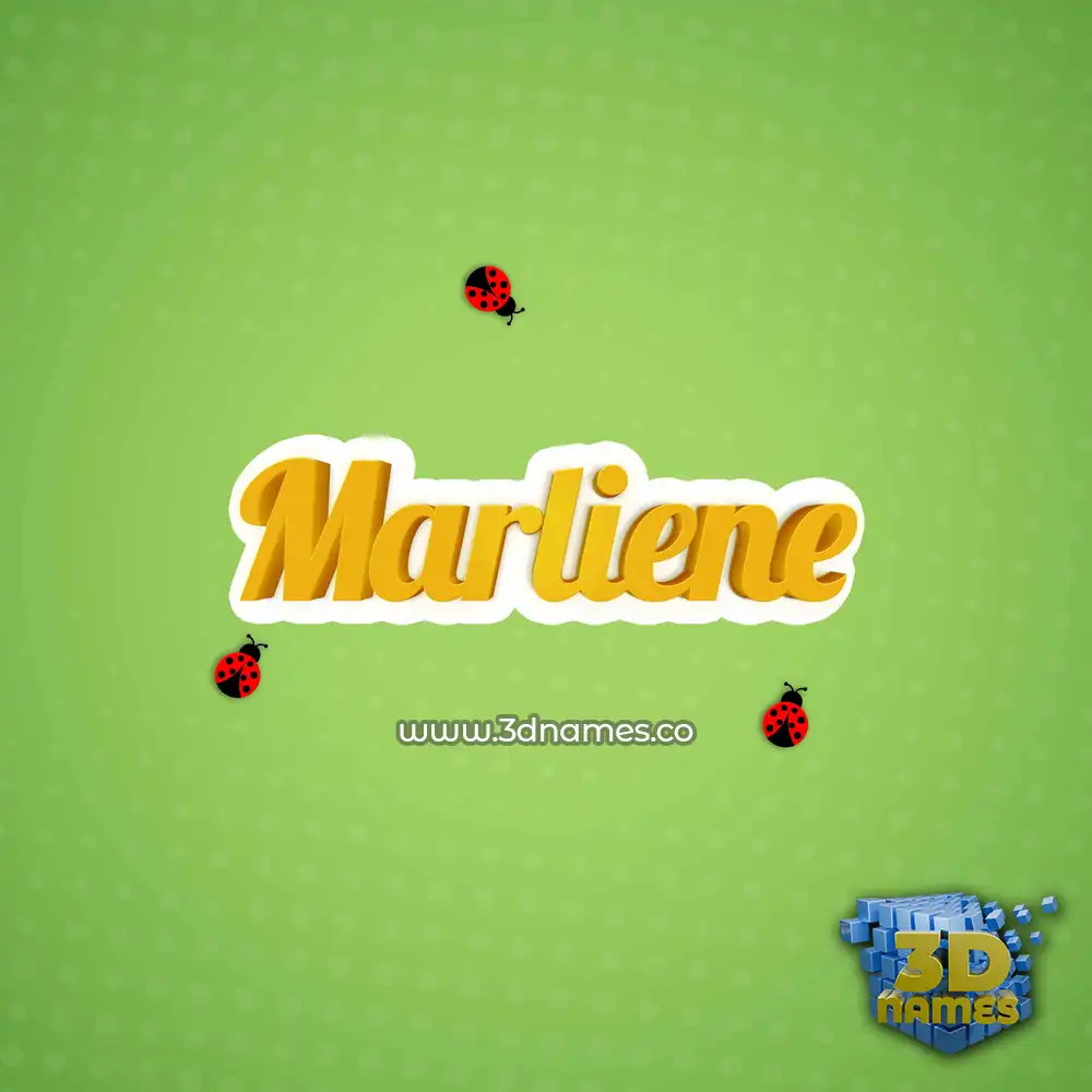 marliene in Ladybugs style - 3D name wallpaper