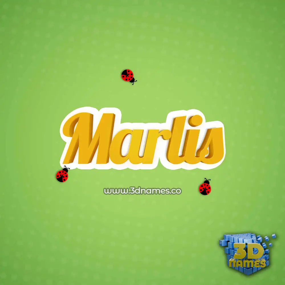 marlis in Ladybugs style - 3D name wallpaper