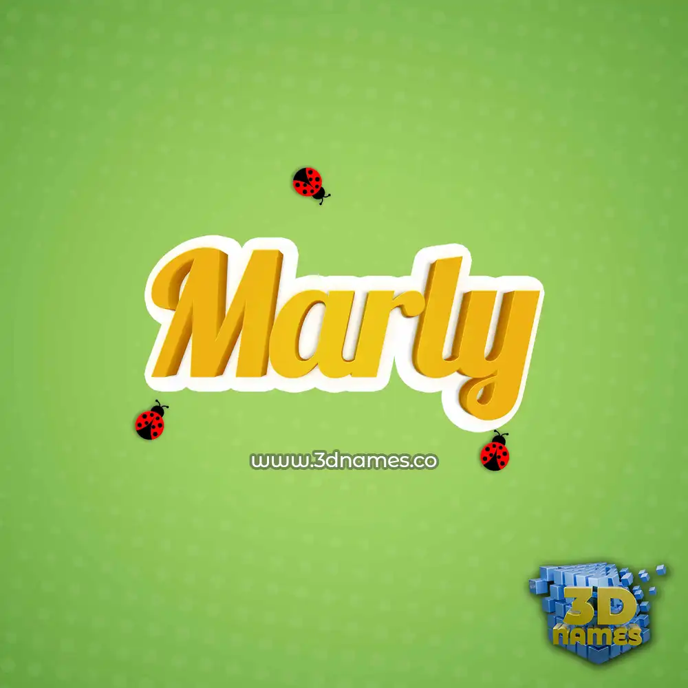 marly in Ladybugs style - 3D name wallpaper