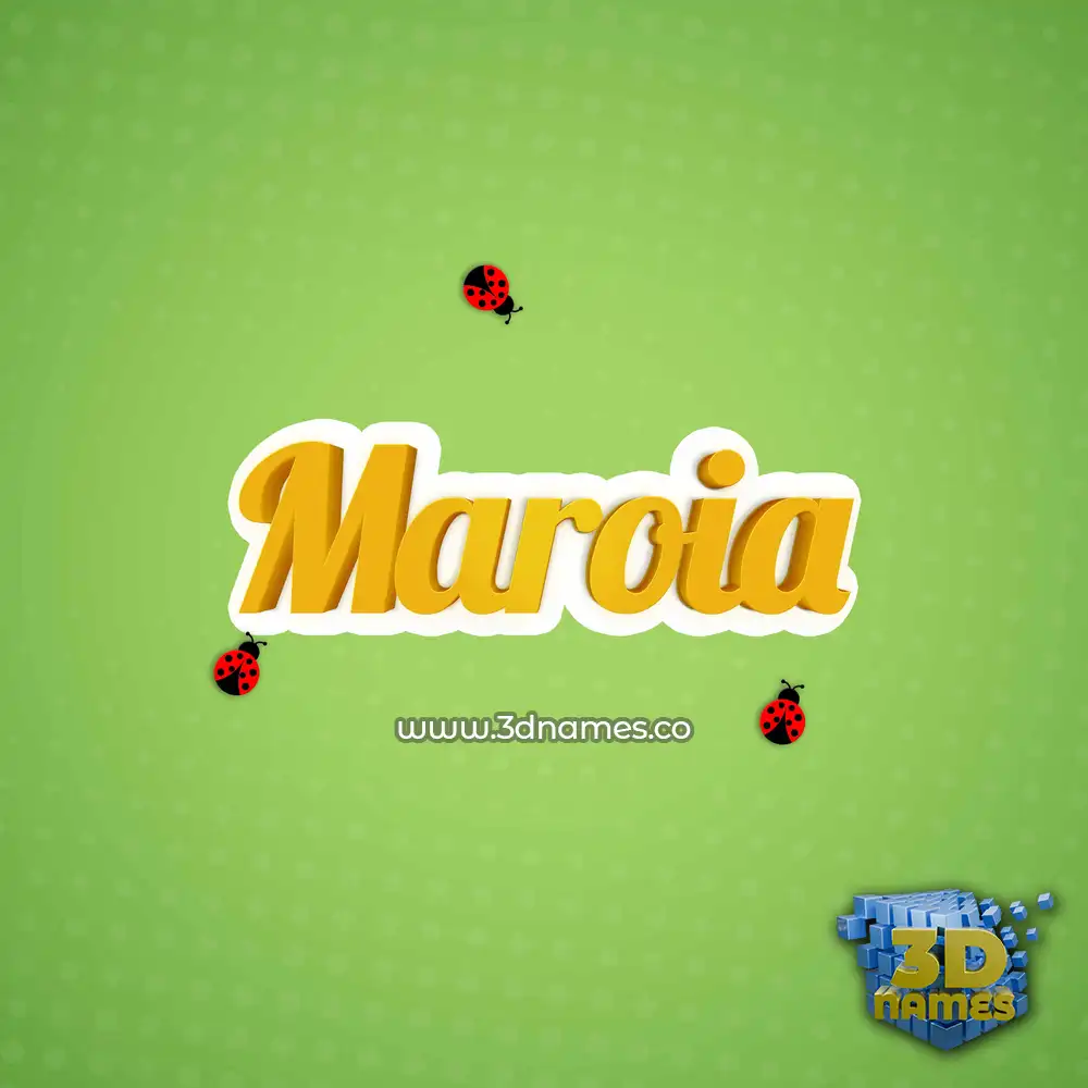 maroia in Ladybugs style - 3D name wallpaper