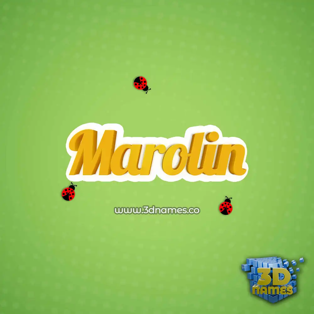 marolin in Ladybugs style - 3D name wallpaper