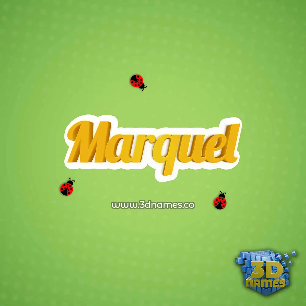 marquel in Ladybugs style - 3D name wallpaper