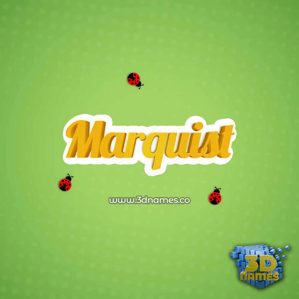 marquist in Ladybugs style - 3D name wallpaper