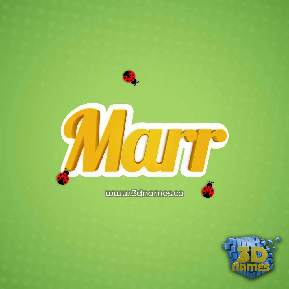 marr in Ladybugs style - 3D name wallpaper