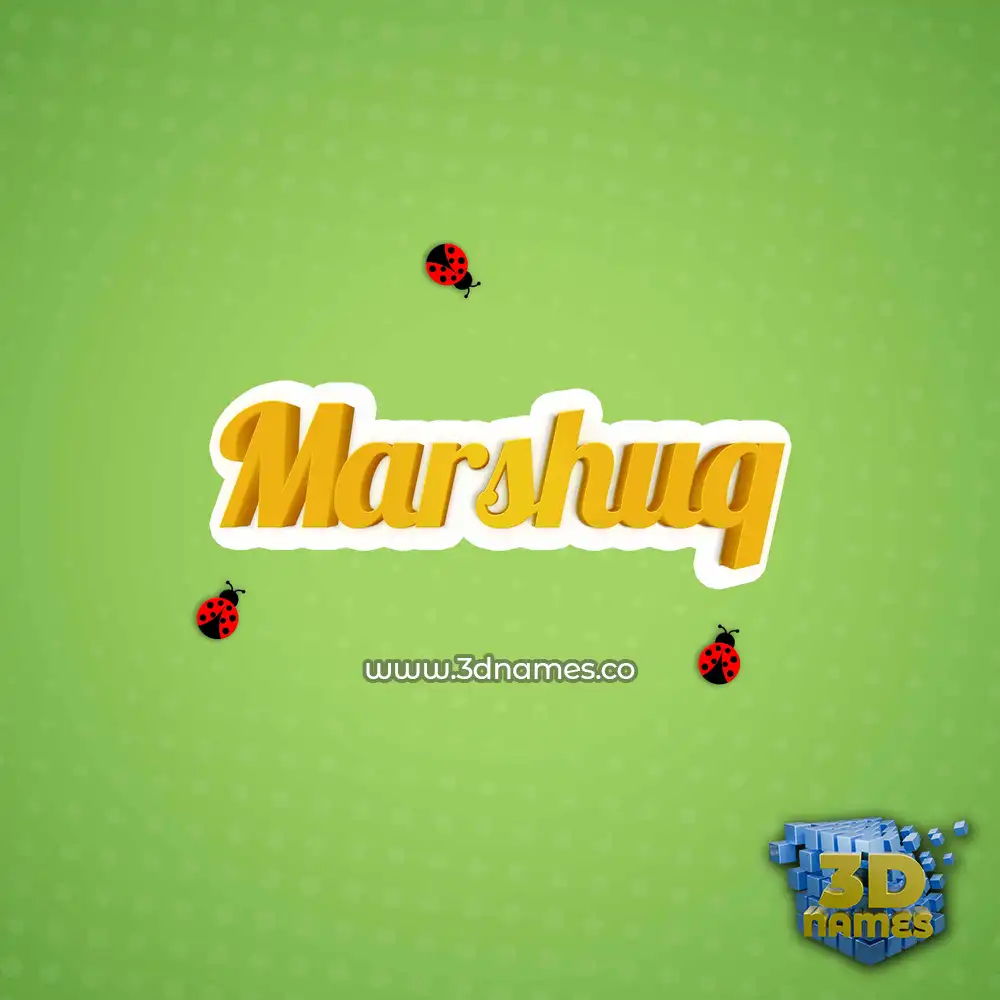 marshuq in Ladybugs style - 3D name wallpaper