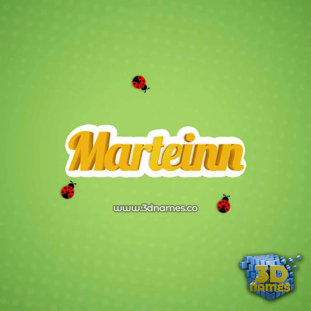 marteinn in Ladybugs style - 3D name wallpaper