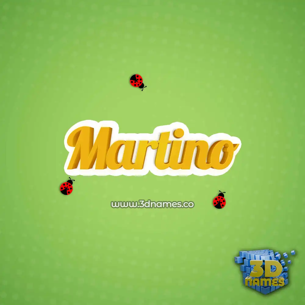 martino in Ladybugs style - 3D name wallpaper