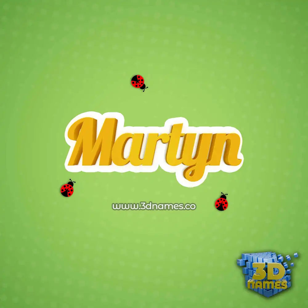 martyn in Ladybugs style - 3D name wallpaper