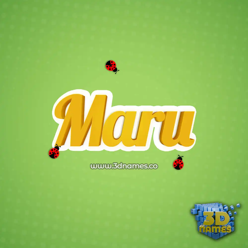 maru in Ladybugs style - 3D name wallpaper